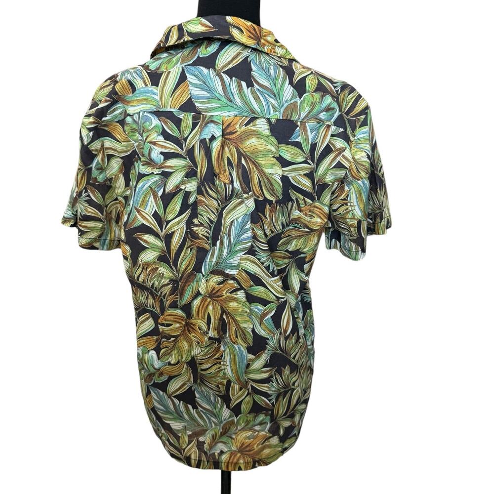 New ~ CHARLIE HOLIDAY ~ Tropical Palm Indie Shirt Size XS Oversized - Picture 6 of 10
